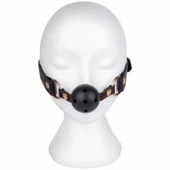 Promo 🥰 Bondara Black Contrast Stitch Faux Leather Vented Ball Gag 💯 -Bondage props Sale unnamed file 1084
