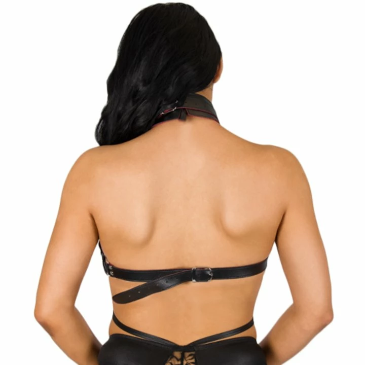 New 🤩 Bondara Siren Black And Red Collar And Harness Bra 🥰 5 New 🤩 Bondara Siren Black And Red Collar And Harness Bra 🥰 - Image 3