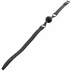 Best deal 😀 Bondara Matte PU Black Silicone Ball Gag With D-Rings 💯 -Bondage props Sale unnamed file 1134