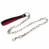 Hot Sale 🌟 Bondara Black Faux Leather Red Suede Chain Leash 👍