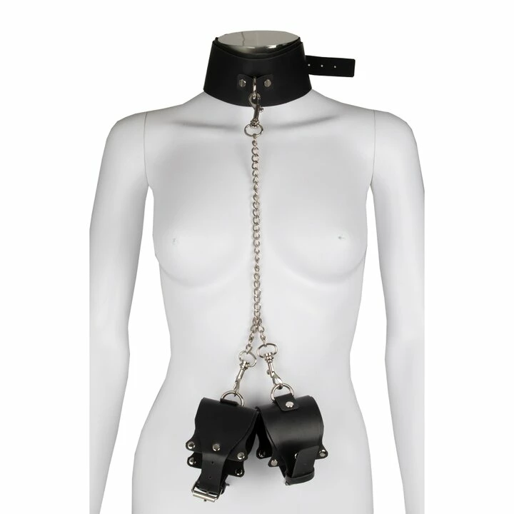 Outlet ❤️ Bondara Intensity Faux Leather Collar To Wrist Restraint ❤️ 4 Outlet ❤️ Bondara Intensity Faux Leather Collar To Wrist Restraint ❤️ - Image 2