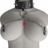 Deals 🔔 Bondara Leather Collar And Nipple Clamps 😉 -Bondage props Sale unnamed file 215