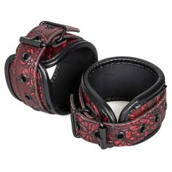 Budget 👍 Bondara Hostage Black And Red Floral Handcuffs 🌟 -Bondage props Sale unnamed file 232