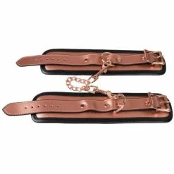 Buy 🧨 Bondara Luxe Rose Gold Real Leather Handcuffs 🌟 -Bondage props Sale unnamed file 241