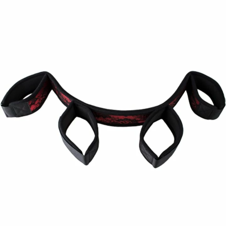 Promo ๐คฉ Bondara Red Lace Luxury Wrist And Ankle Restraint Bar ๐ 4 Promo ๐คฉ Bondara Red Lace Luxury Wrist And Ankle Restraint Bar ๐ - Image 2