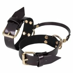 Brand new 👏 Bondara Black Cherry Purple Faux Leather Handcuffs 🛒 -Bondage props Sale unnamed file 255