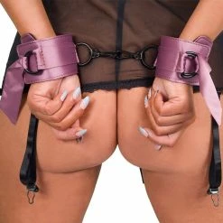 New ✨ Bondara&Sex Bind & Blush Pink Satin Tie Handcuffs 🔥 -Bondage props Sale unnamed file 259