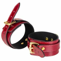 Top 10 🛒 Bondara Inmate Patent Red Faux Leather Ankle Cuffs ❤️ -Bondage props Sale unnamed file 310