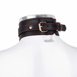Top 10 🤩 Bondara Black Contrast Stitch Faux Leather Collar And Leash ❤️ -Bondage props Sale unnamed file 348