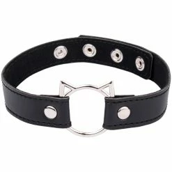 Best reviews of 🌟 Bondara Naughty Kitty Faux Leather Cat O-Ring Collar 🔥