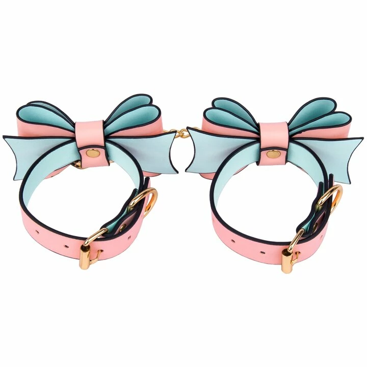 Cheap 🛒 Bondara Luxe Bow To Me Pink PU Ankle Cuffs ✔️ 4 Cheap 🛒 Bondara Luxe Bow To Me Pink PU Ankle Cuffs ✔️ - Image 2