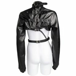 Deals 👍 Bondara Faux Leather Cropped Straitjacket 🛒 -Bondage props Sale unnamed file 461
