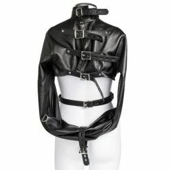 Deals 👍 Bondara Faux Leather Cropped Straitjacket 🛒 -Bondage props Sale unnamed file 462