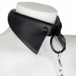 New 😍 Bondara Black Faux Leather Red Suede 👚 Shirt Collar And Leash 🌟 -Bondage props Sale unnamed file 48