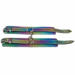 Cheapest 🌟 Bondara Shiny B!tch Holographic Faux Leather Handcuffs ✨ -Bondage props Sale unnamed file 510