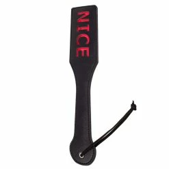 Budget 😍 Bondara Naughty Or Nice Faux Leather Slapper Paddle - 12.5 Inch 👍