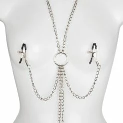Discount 😀 Bondara Chain Harness With Nipple And Labia Clamps 🌟 -Bondage props Sale unnamed file 790
