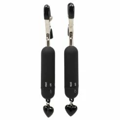 Outlet 😍 Bondara Sweet Love Black Vibrating Nipple Clamps ✔️