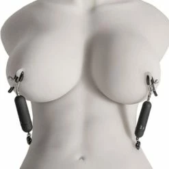 Outlet 😍 Bondara Sweet Love Black Vibrating Nipple Clamps ✔️ -Bondage props Sale unnamed file 793