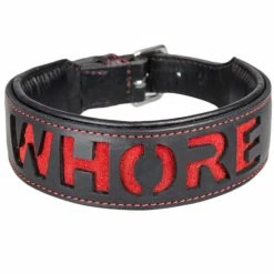 Promo 🔥 Bondara Whore Imprint Real Leather Collar 🔥