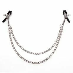 Cheapest 𧨠Bondara&Sex Heavy Metal Stainless Steel Double Chain Nipple Clamps π―
