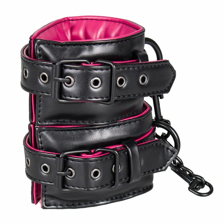 Top 10 π Bondara Pink And Black Faux Leather Handcuffs π 5 Top 10 π Bondara Pink And Black Faux Leather Handcuffs π - Image 3