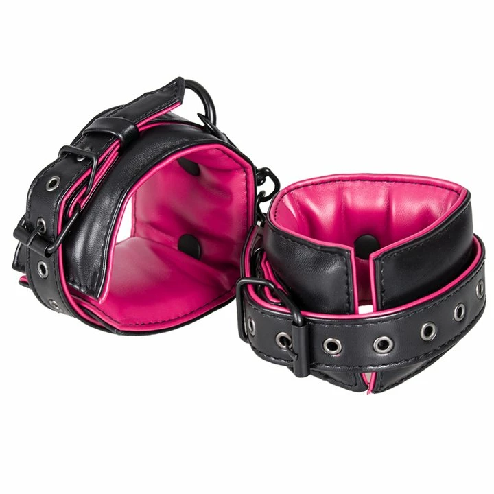 Top 10 π Bondara Pink And Black Faux Leather Handcuffs π 6 Top 10 π Bondara Pink And Black Faux Leather Handcuffs π - Image 4