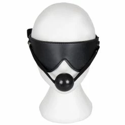 Top 10 👏 Bondara Black Faux Leather Blindfold With Ball Gag ⭐ -Bondage props Sale unnamed file 990